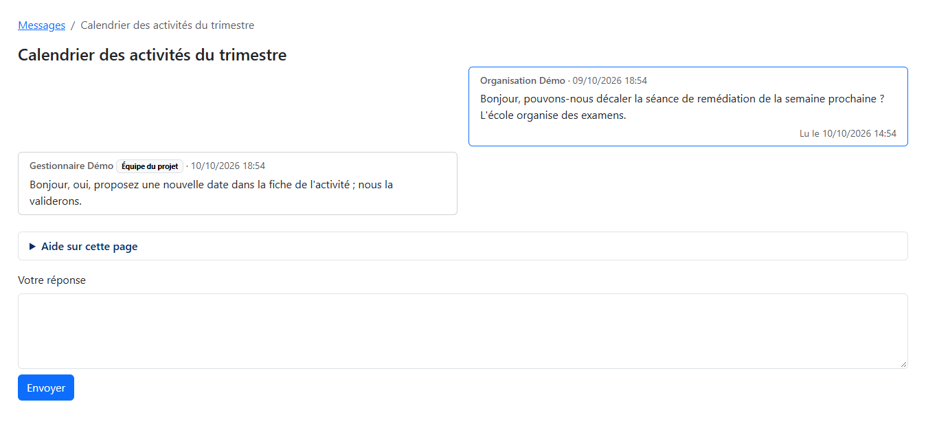 Une conversation